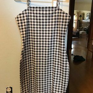 Black and white checkered tight/fitted dress